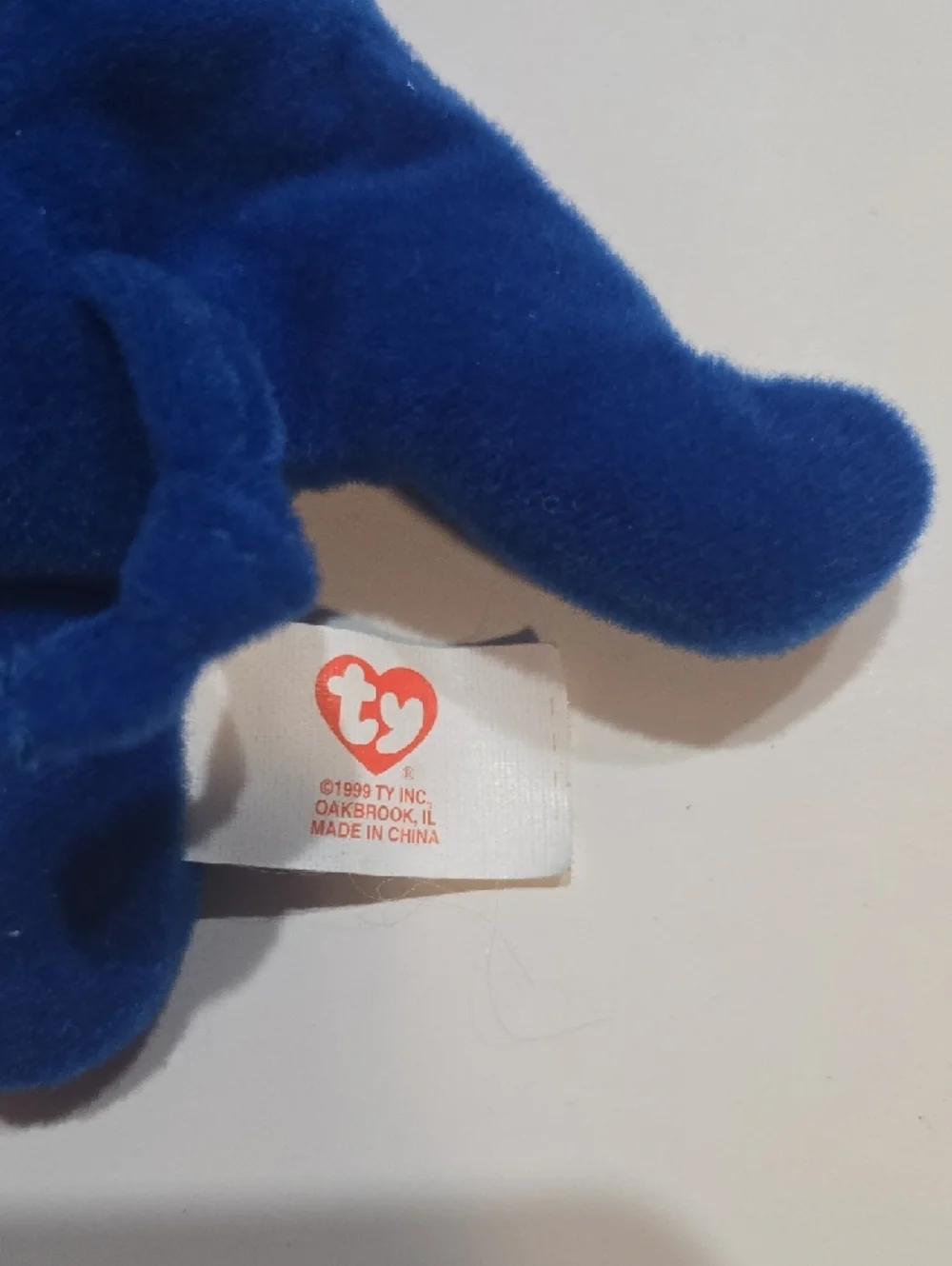 Peanut The Royal Blue Elephant Ty Blue Elephant Plush with Pink Inner Ears
